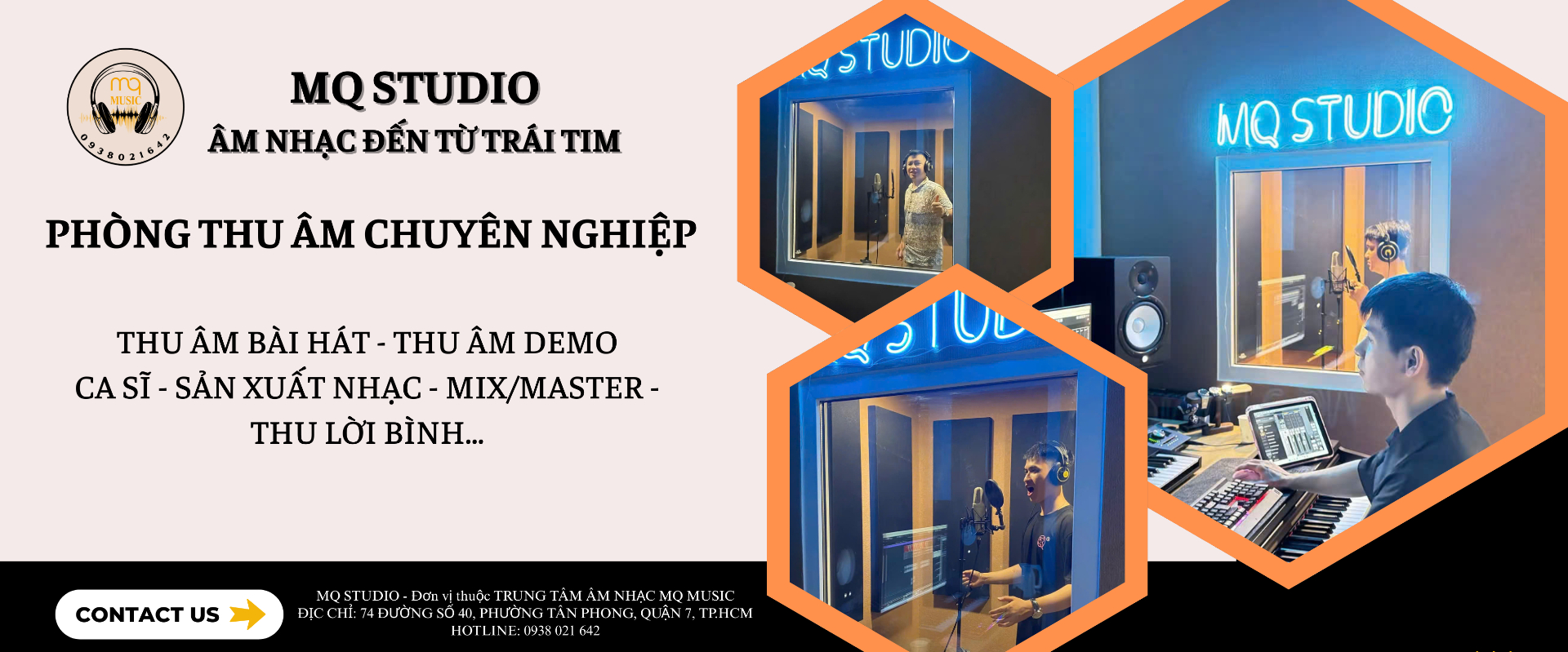 PHÒNG THU ÂM CHUYÊN NGHIỆP QUẬN 7 - MQ STUDIO